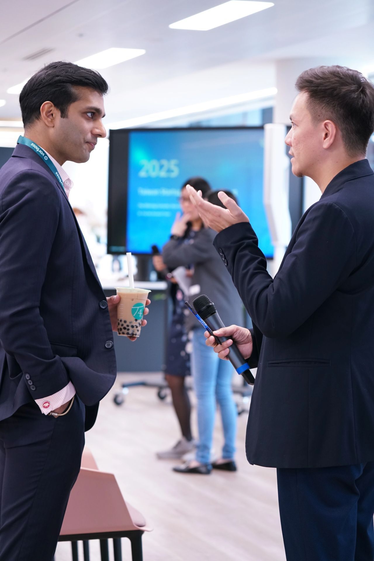 A startup presenting during the showcase