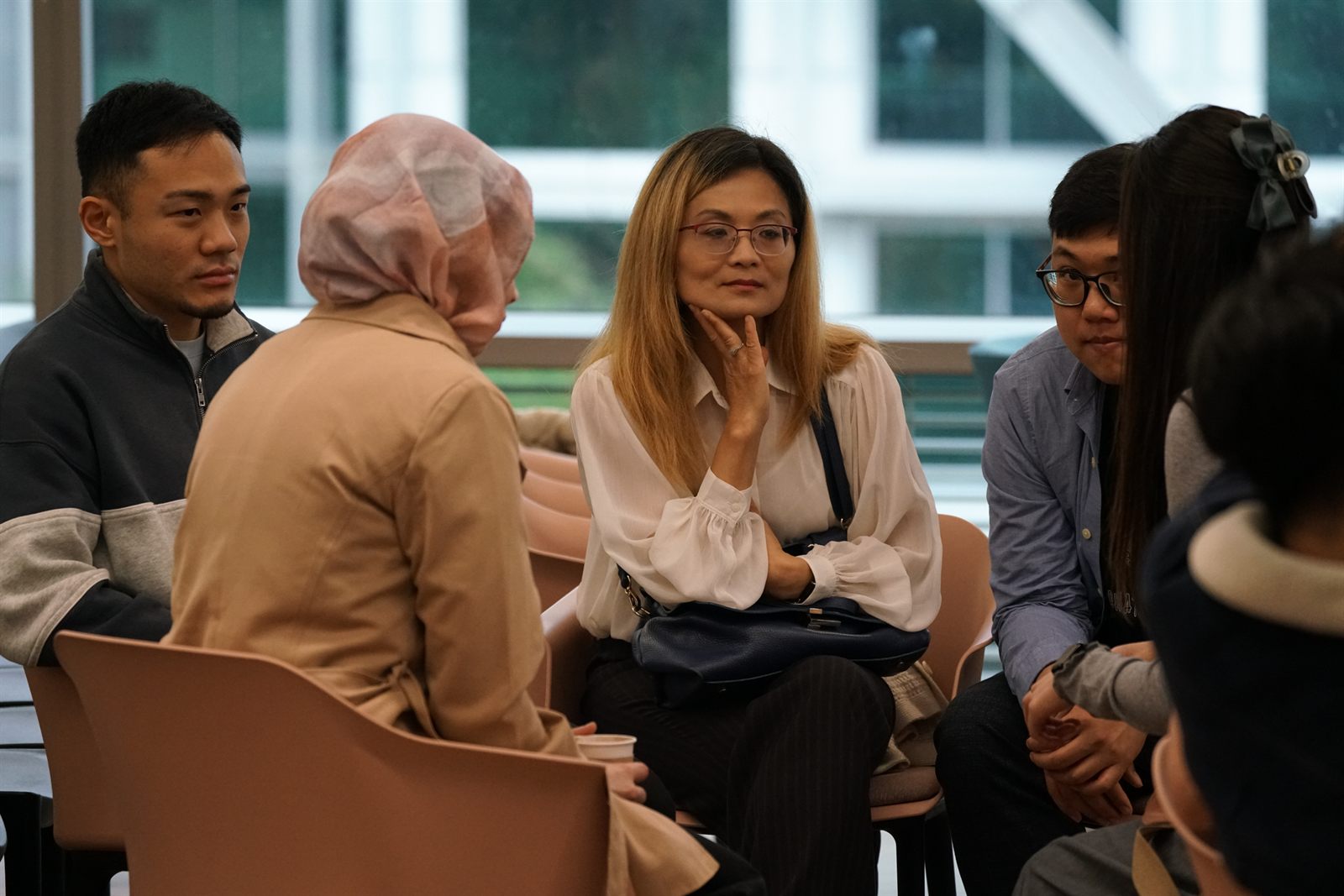 Participants in a group discussion during the Build Lab