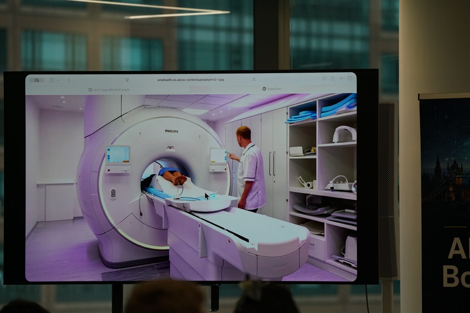 A team demonstrating an AI healthcare prototype