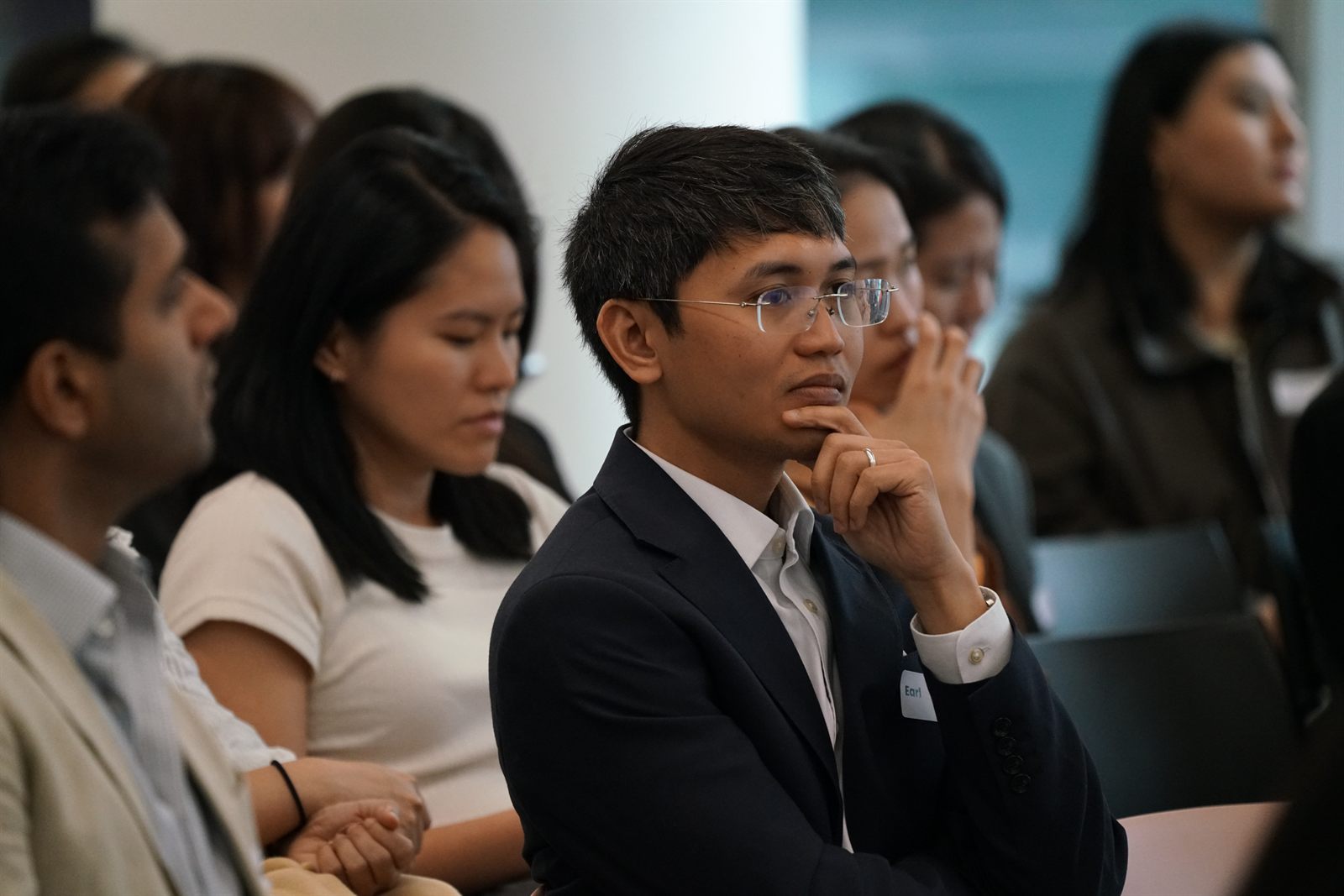 An engaged audience following the keynote