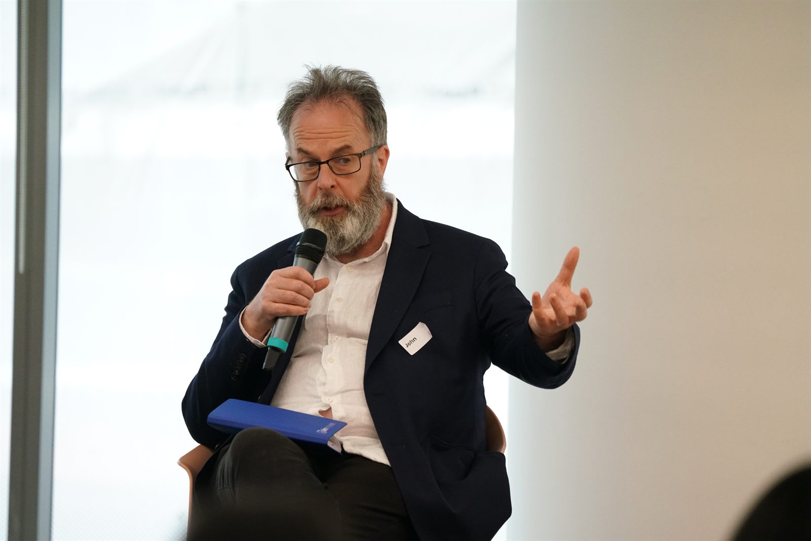 Panellist John Spindler making a point during Panel 1