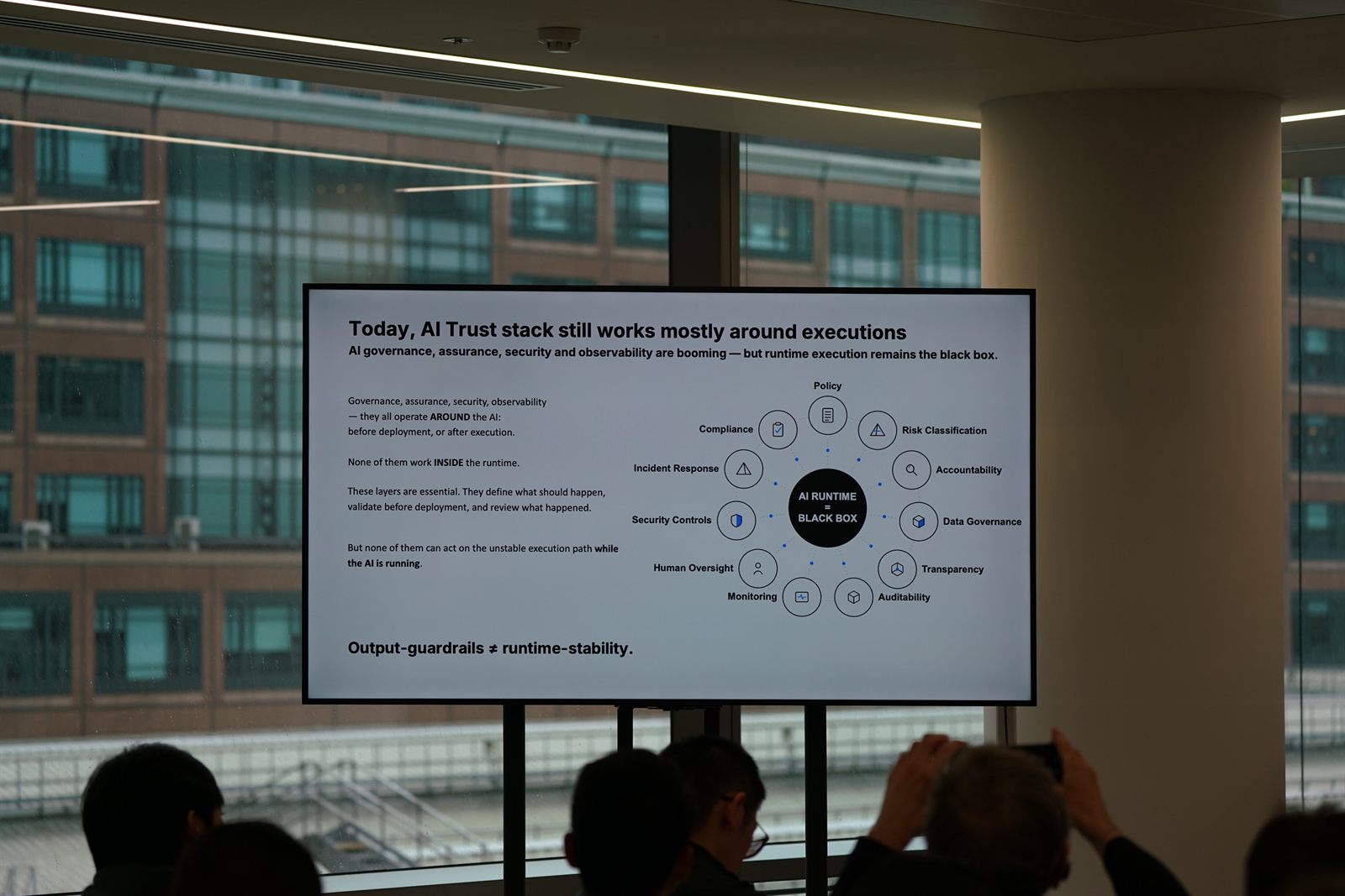 A startup presentation on AI runtime trust and governance