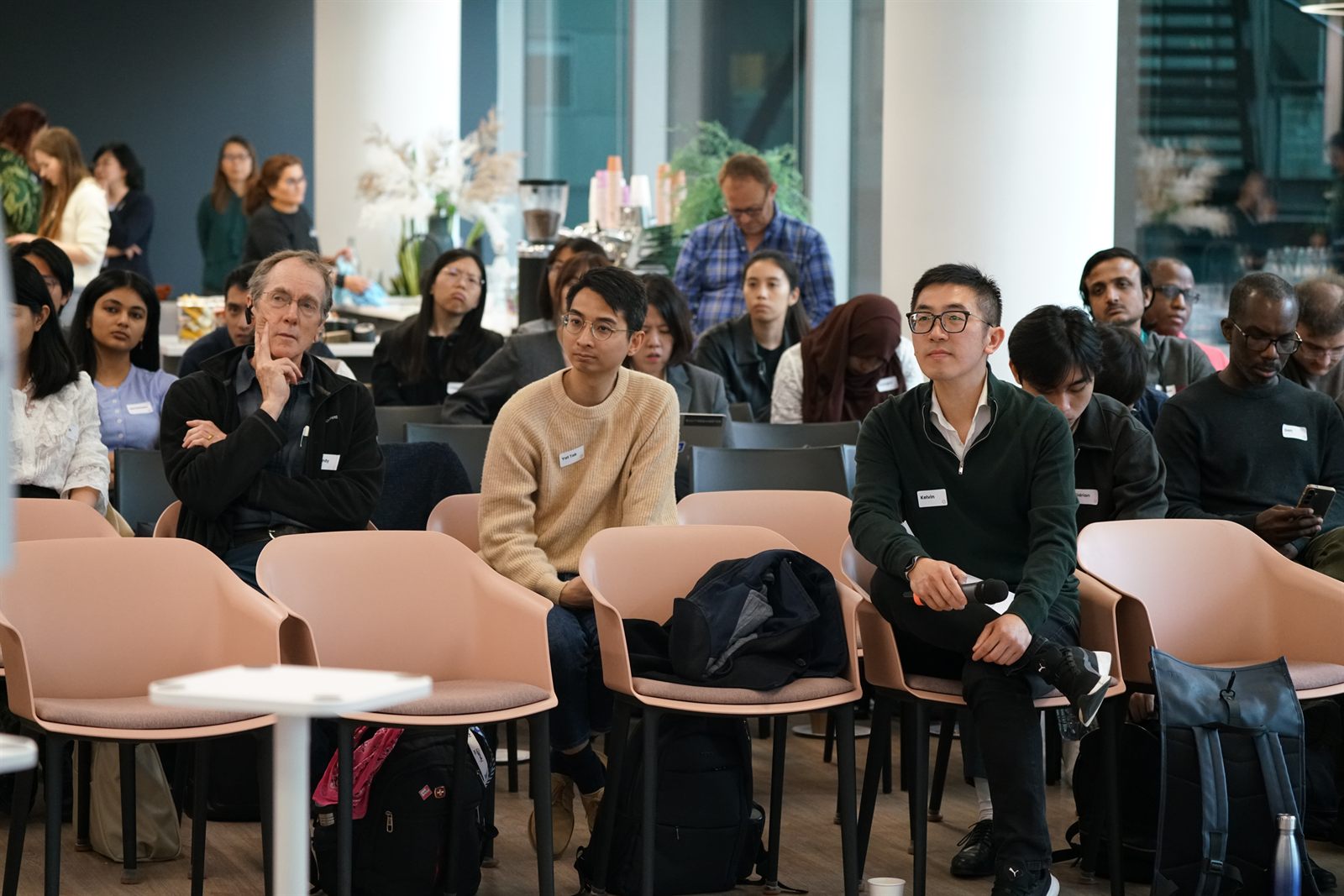 The audience during the startup showcase